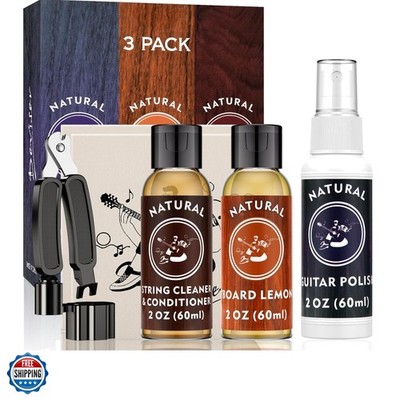 Deviser Guitar Cleaning,All IN ONE Kit,fretboard Lemon oil,Polish,Guitar Stri...