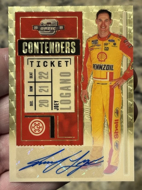 2021 Chronicles Contenders Optic NASCAR Joey Logano Gold Vinyl Auto 1/1 🔥 🔥