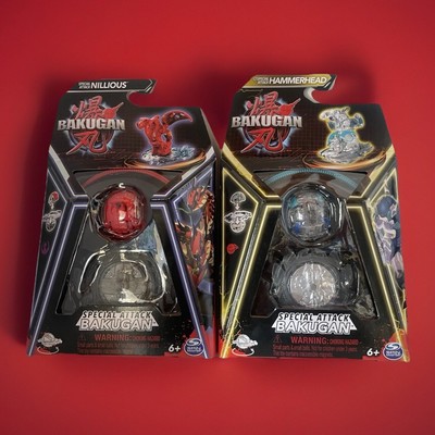Bakugan Special Attack Hammerhead & Bakugan Special Attack Nillious Lot Of 2