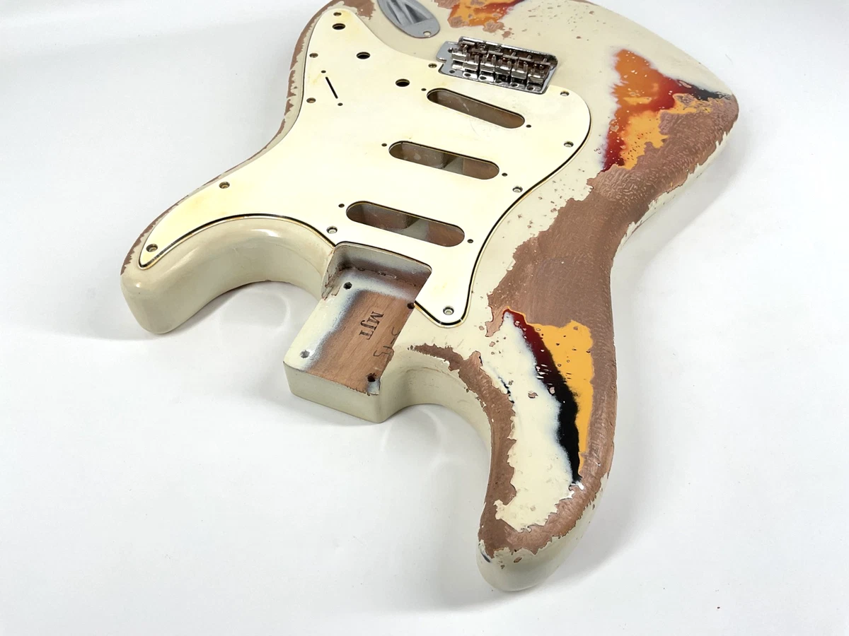 MJT Official Custom Vintage Aged Nitro Guitar Body Mark Jenny VTS Vintage White