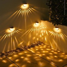 Image of 1000K SUPER BRIGHT SOLAR POWERED DOOR FENCE WALL LIGHTS LED OUTDOOR GARDEN LAMPS