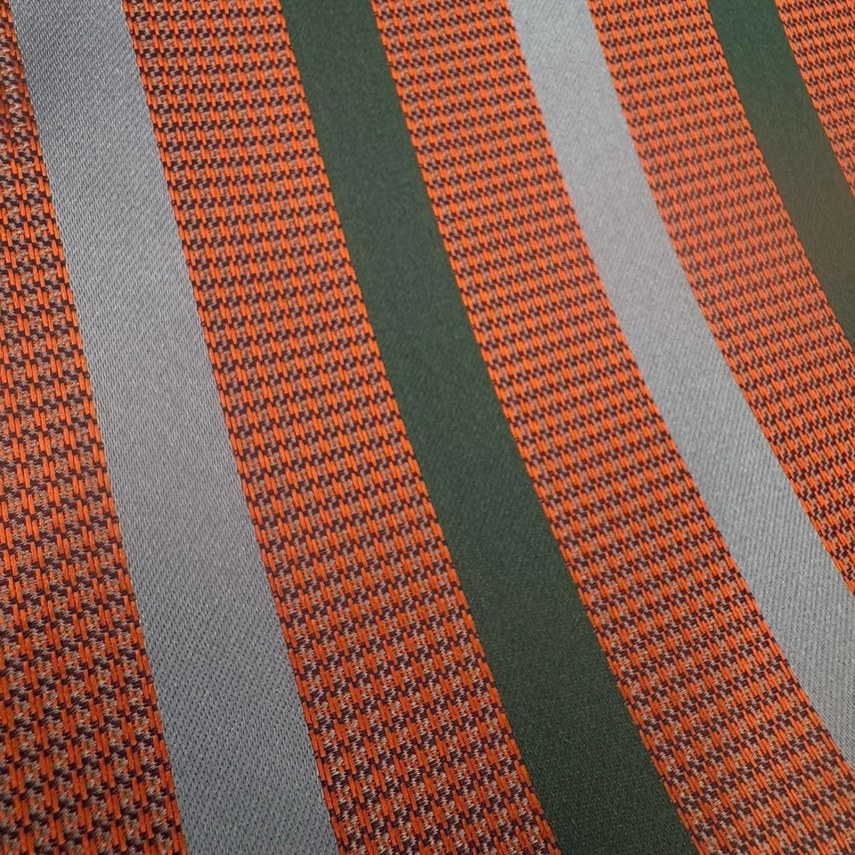 100% Italian Silk Striped Fabric Panels 4yds Total Set Of 2 New Condition - Image 4 of 4