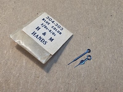 Set Of Factory NOS Waltham 3/0-6/0 Heavy Blue Spade Hour/Minute Hands-135/75