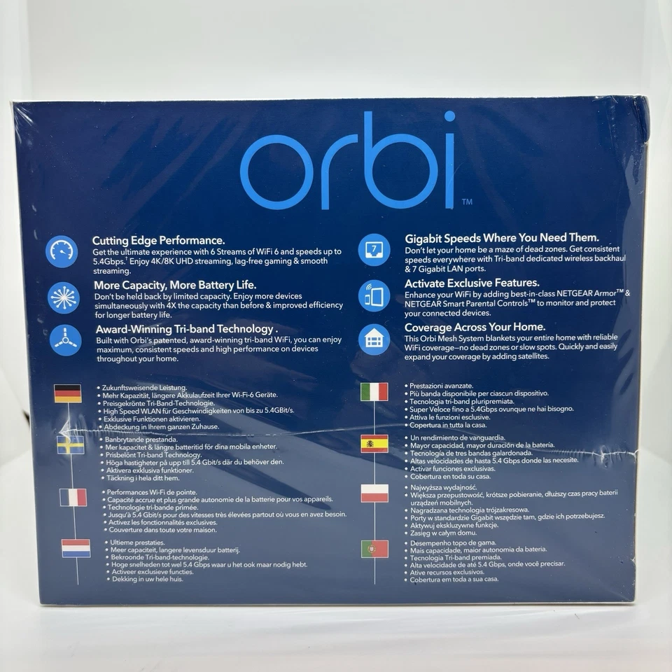 Netgear Orbi RBK762S-100EUS mit Satellit Mesh WiFi 6 5400Mbps Tri-Band - Bild 2 von 4