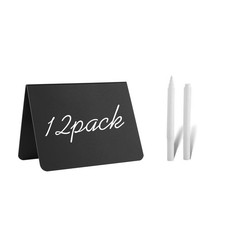 12 Pack 4"x3"Mini Chalkboard Signs for Chalk Sign for Food - Party - Buffet -...