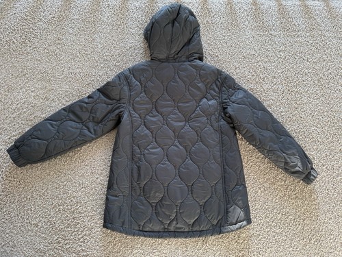 Neu mit Etikett Madewell Größe Small schwarze gesteppte verstaubare Popover-Jacke - Bild 12 von 12