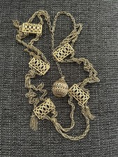 VTG Tassel Filigree Ball Goldtone Chain Belt