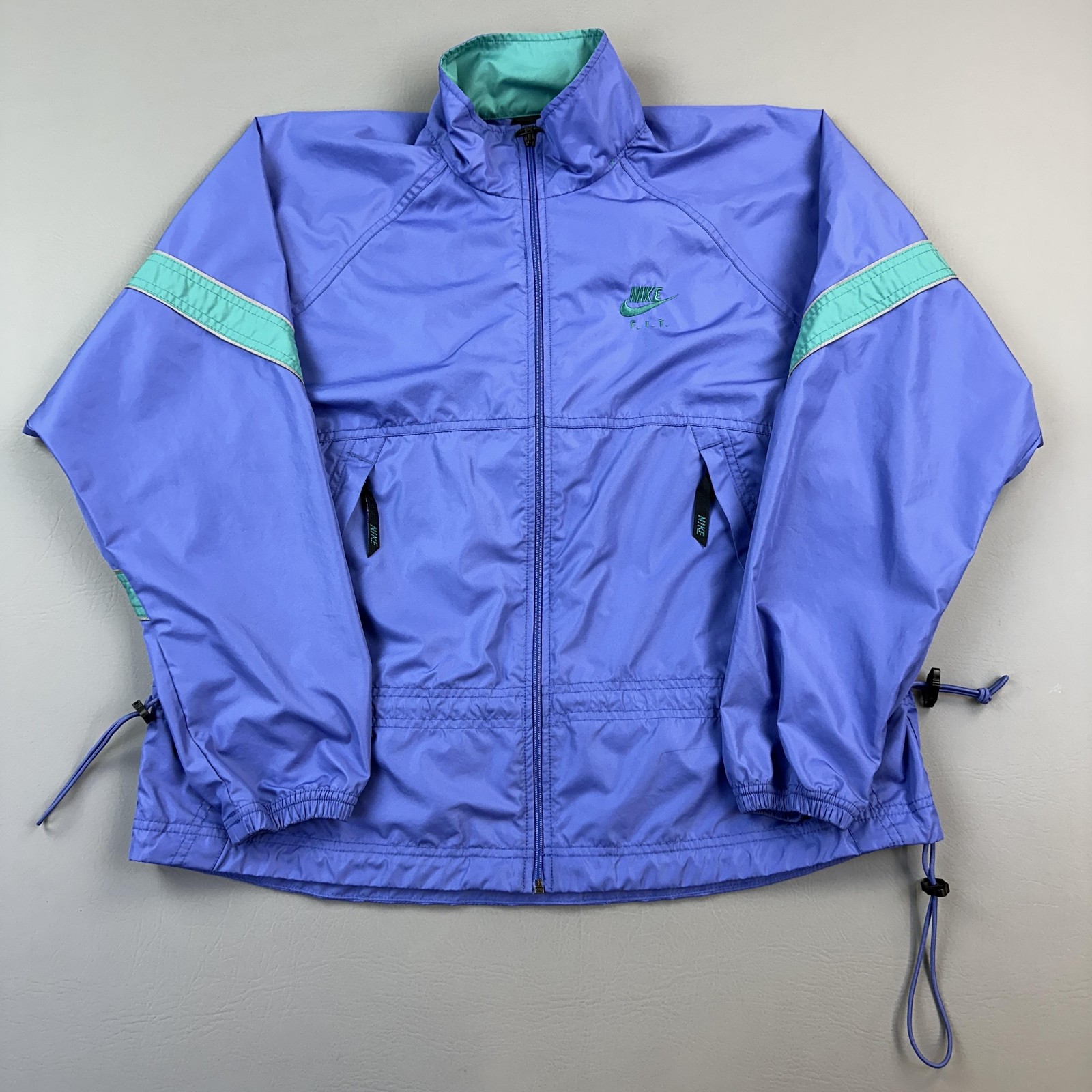 Vintage Nike F.I.T. Jacket Women's Medium Full Zip Lightweight Windbreaker 90s