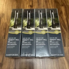 4x Hampton Bay Trinity Hill 100 Lumen Low Voltage Matte Black LED Path Light New