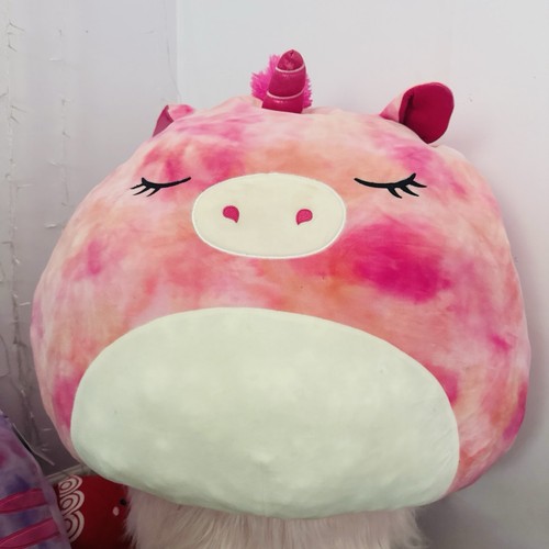 Squishmallow JUMBO 24" Henley Alicorn Pig Unicorn Kellytoy Pink Tie Dye ...