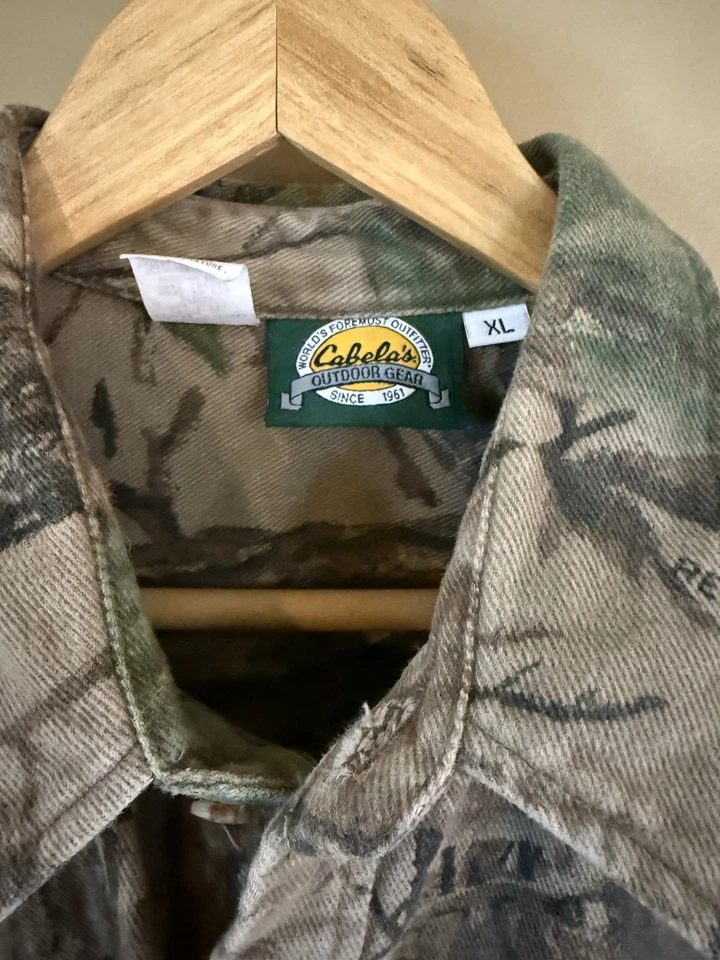 Cabela Camo Hunting Heavyweight Shirt Jacket Size XL - Image 4 of 4