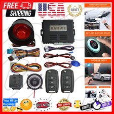 Car Alarm System With Remote Start Kit Push To Engine Start Stop Button