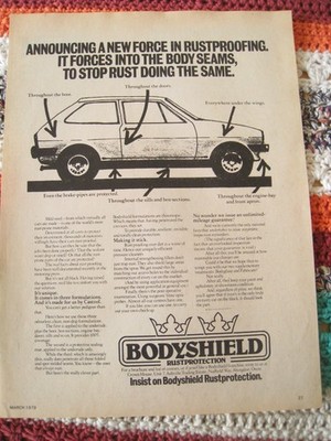 BODYSHIELD RUSTPROTECTION ABINGDON OXON 1979 ADVERT A4 FILE 57