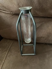 Metal And Glass Bud Base Industrial Modern Minimalist