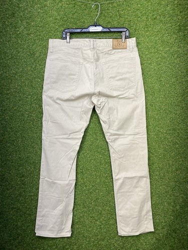 Polo Ralph Lauren Jeans Mens 34x32 Tan Varick Slim Straight Khaki Denim Stretch - Picture 2 of 12