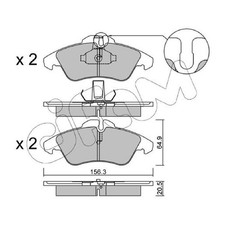 Satz Bremsbeläge Bremsklötze vorne für Mercedes V-Klasse 638/2 Vito | 856257