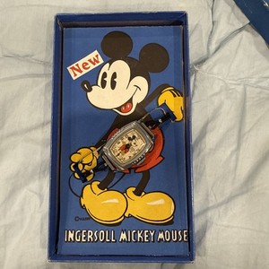 Vintage Mickey Mouse Watch by Ingersoll RARE FIND Mint In Box Collectors Item!