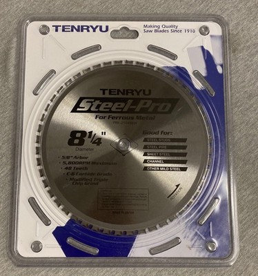 Tenryu PRF-21048BW Steel-Pro 8-1/4-Inch Steel Cutting Carbide Tipped Saw Blade