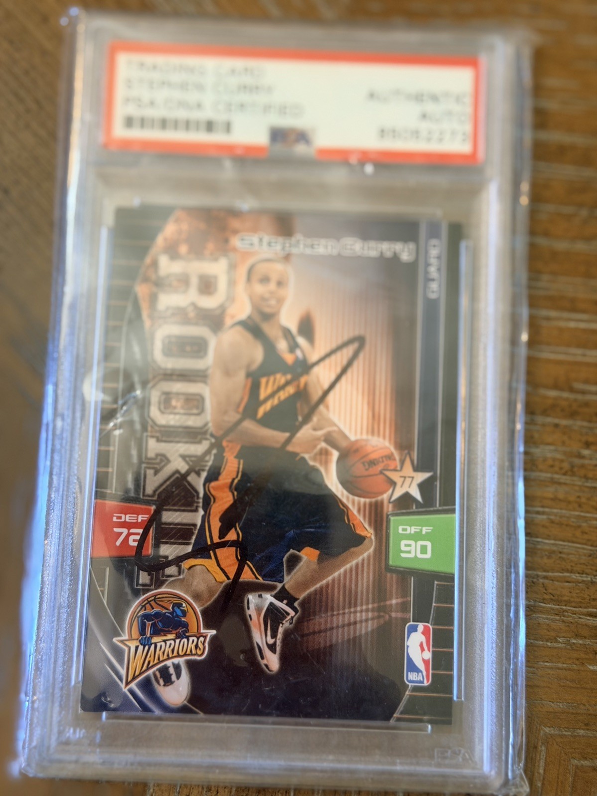 Stephen Curry 2009-10 Panini Adrenalyn XL Rookie Card PSA/DNA Signed Auto RC