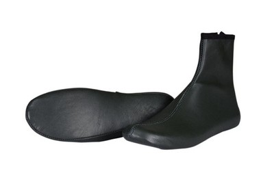 Black Azad Premium Leather Zipper winter Socks Footwear/High Ankle Khuffs Size-8