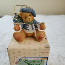 1997 CHERISHED TEDDIES BEAR WITH DANGLING SNOW FLAKES ORNAMENT 272175