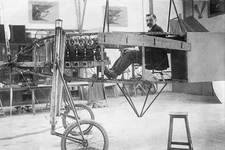 PILOT LOUIS BLERIOT IN MONOPLANE EARLY 1900S PHOTOGRAPH PHOTO PRINT