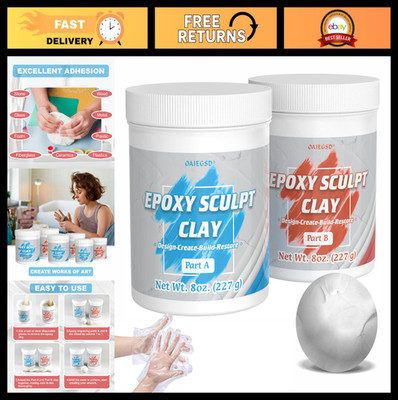 1 lb White Epoxy Putty Sculpting Clay - 2-Part Self-Hardening Modeling Compound
