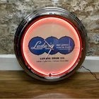 Vintage 1960’s Style Ludwig Drum Co Bar/Drum Room Studio Wall Clock Neon