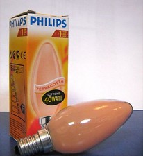 PHILIPS Glühlampe Kerze Terracotta Softone 40W E14 230V DIMMBAR Glühbirne Lampe