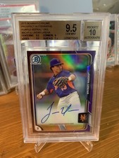 2015 Bowman Chrome Jhoan Urena Prospect Autographs Purple # /250 BGS 9.5 Auto 10