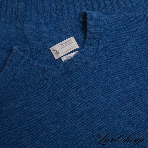 NWT #1 MENSWEAR The Armoury Made Scotland Blue Toon Speckled Shetland Sweater 50