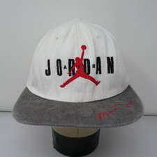 Rare VTG NIKE Air Michael Jordan Spell Out Jumpman Snapback Hat Cap 90s Bulls