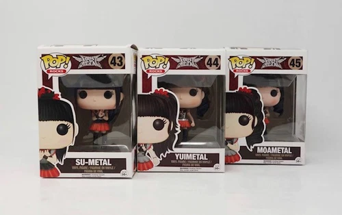 FUNKO POP! ROCKS BABYMETAL SU #43 YUI #44 MOA #45 SET OF 3 Figure Used Japan