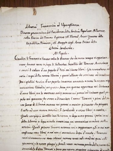 NAPOLEONE " Società Popolare di Milano " 17 Maggio 1796 - Rivoluzione Storia - Foto 5 di 8