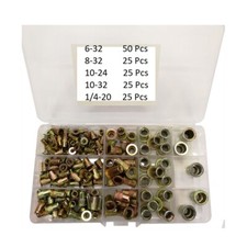 150 PCs SAE Rivet Nut Kit Rivnut Nutsert Assort Set 1/4-20 10-32 10-24 8-32 6-32