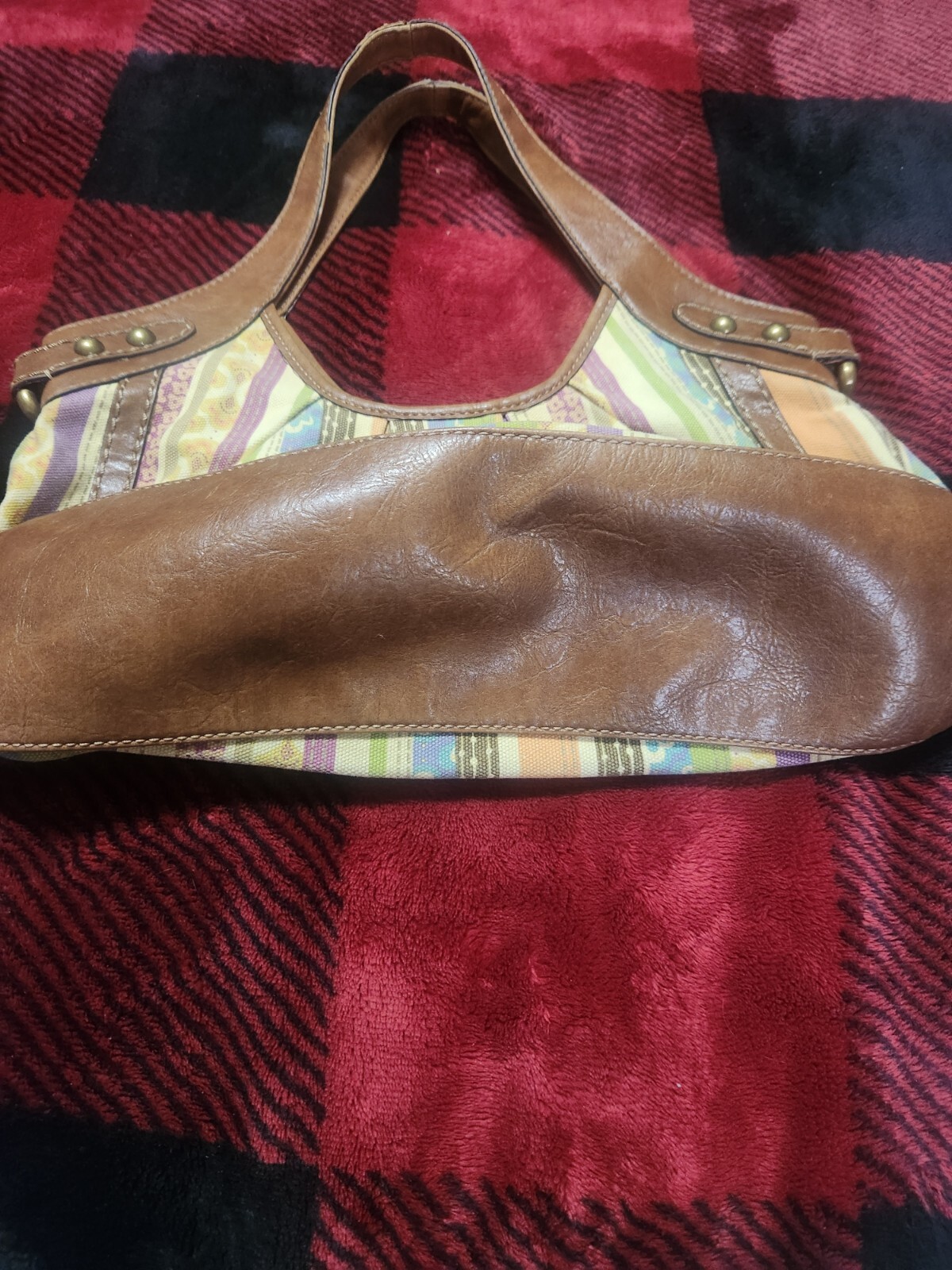 Fossil Fabric Multi Pattern Purse Multi Color - image 7