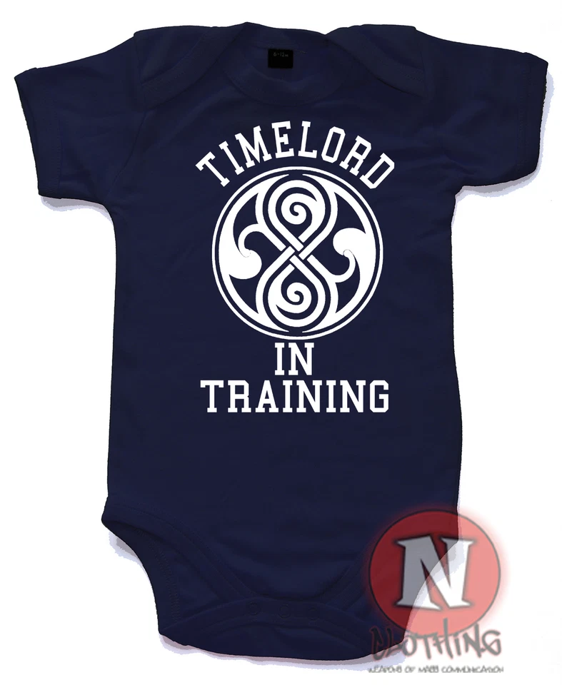 Timelord in training Babygrow cotton Dr Who Gallifrey Peter Capaldi Babysuit