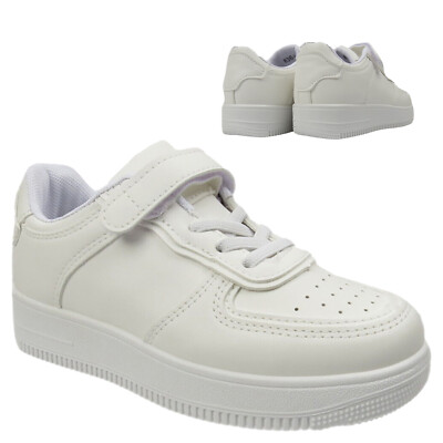 JUNGEN MÄDCHEN KINDER SNEAKER LEICHTE SCHUL SPORTSCHUHE WEISS RUNNING SNEAKER