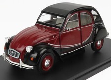 MODELLINO AUTO STATICO CITROEN 2CV CHARLESTON 1982 ROSSO NERO 1/24