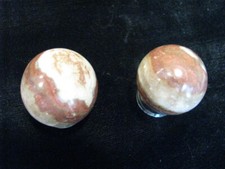 Brand New STONE Baoding Balls Chinese Health Stress - Brown Mexico Onyx SB2