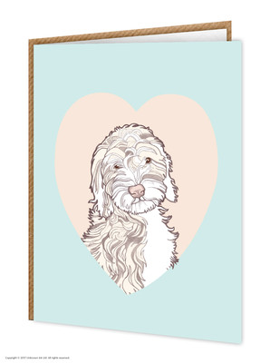 COCKAPOO / Hund schafliebhaber/Geburtstag/Grußkarte/Brainbox Candy / süß