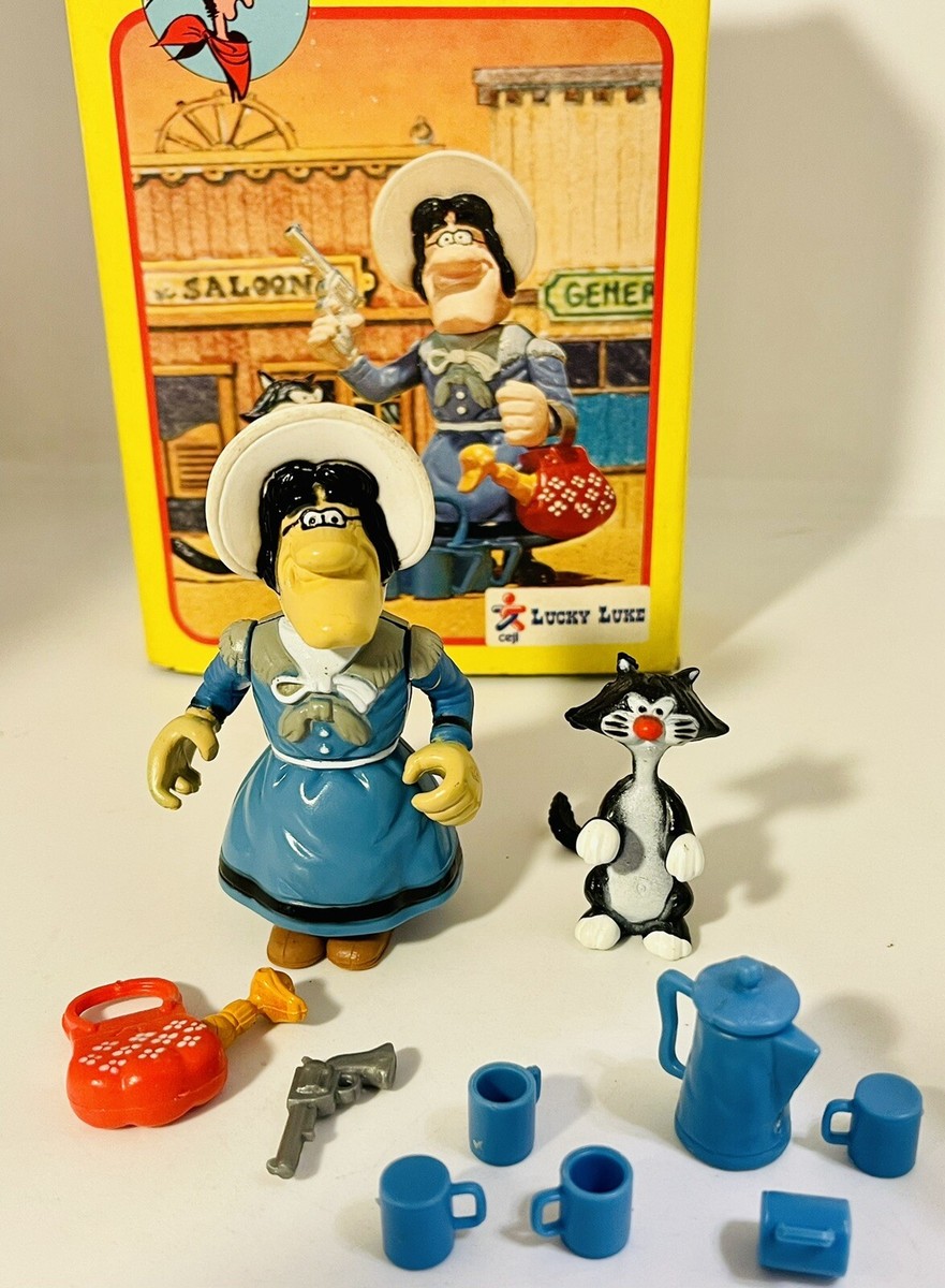 LOT DE 7 Figurines souples Lucky Luke Collection complète Daltons
