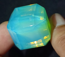 Natural Green Opal Cube Welo Australian 121 Ct Certified Untreated Gemstone