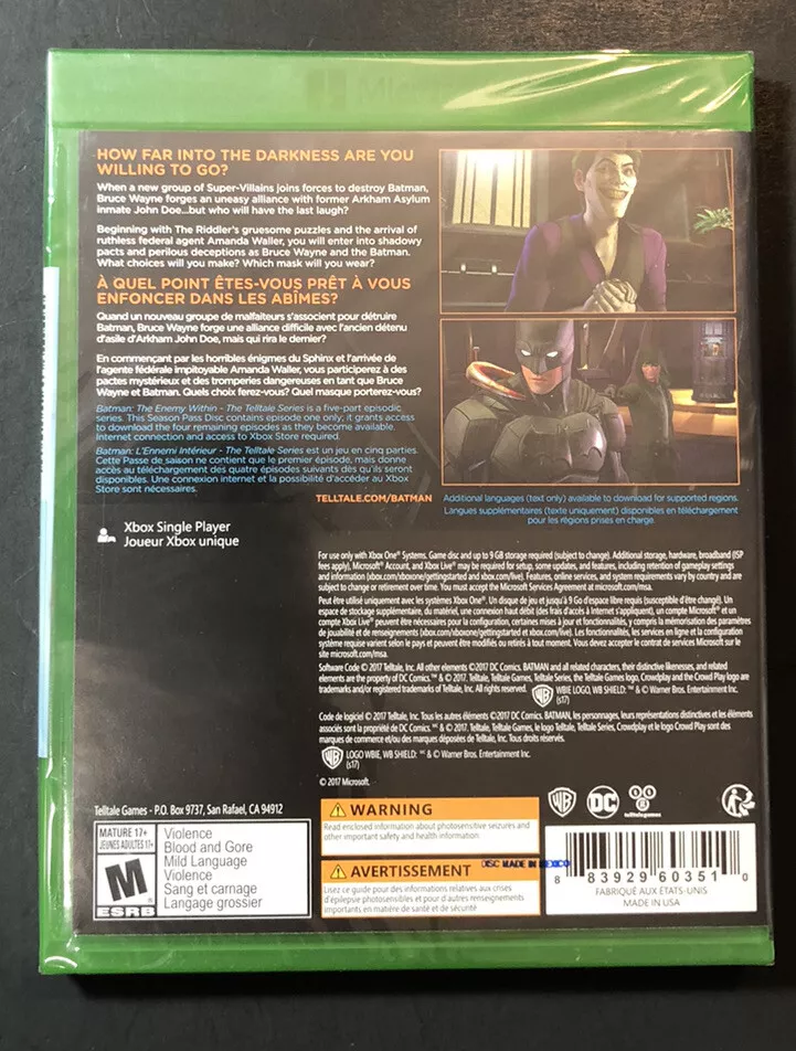 Batman the enemy within xbox one outlet
