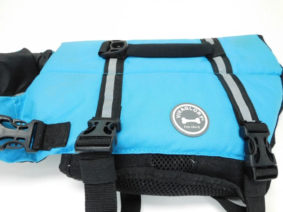 Lot of 2 Dog Life Vests XL, M Viva Glory Outward Hound Blue Red Boat Equipment - Image 3 of 4