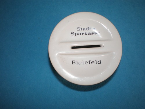 Spardose Stadtsparkasse Bielefeld, alt, mit altem Motiv Porzellan/Keramik - Bild 3 von 4