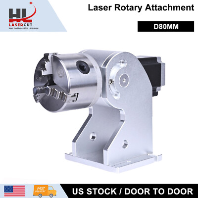 Laser Marking Machine Rotary Device Rotation Axis D80 Type Three Chuck Rotary 