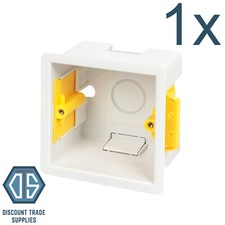 Appleby SB632 47mm Single Dry Lining Fast Fix Box 1 Gang Plasterboard Back Box