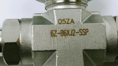 PARKER B-Series 6Z-B6XJ2-SSP Stainless Manual 3-Way Ball Valve 3/8", Made In USA - Picture 4 of 9