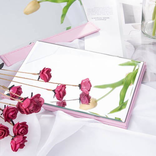 Protable PU Leather Mirror Folding Desktop Makeup Mirror with Adjustable Stand - Picture 8 of 10